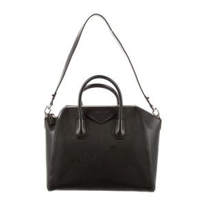 Givenchy Antigona Dark Green Pebbled Leather Shoulder Bag Tote Medium